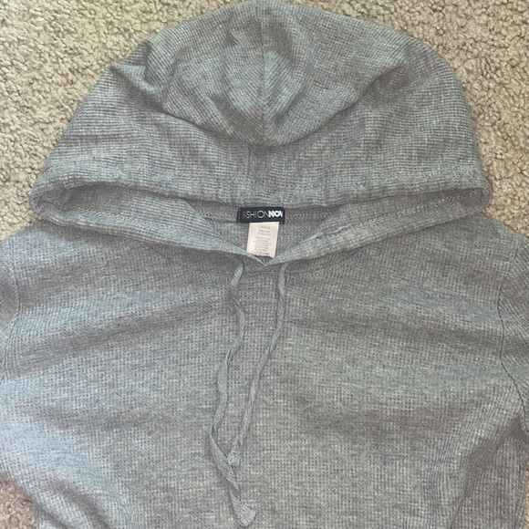 CROPPED HOODED SHIRT - Picture 2 of 4